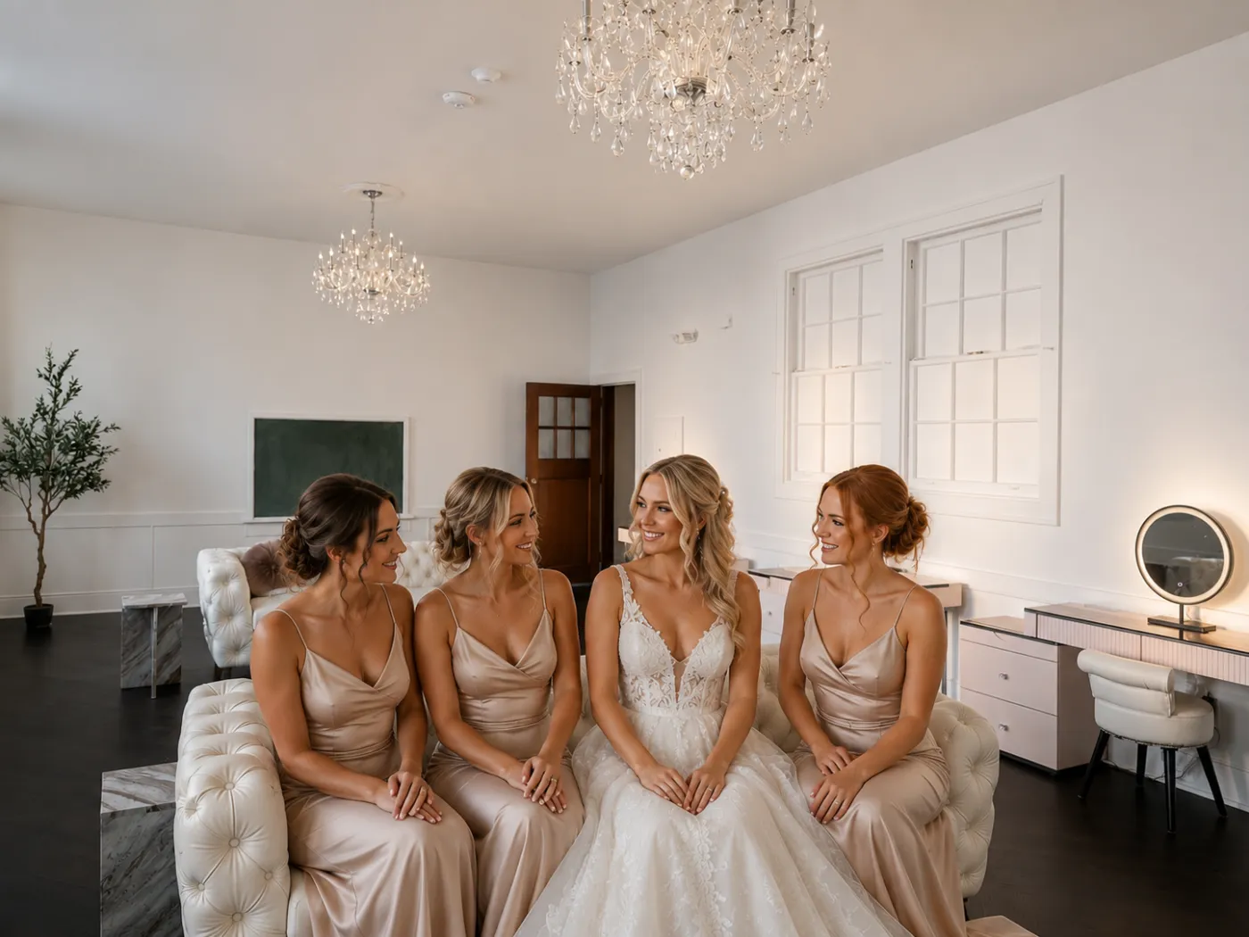 The bridal getting-ready suite